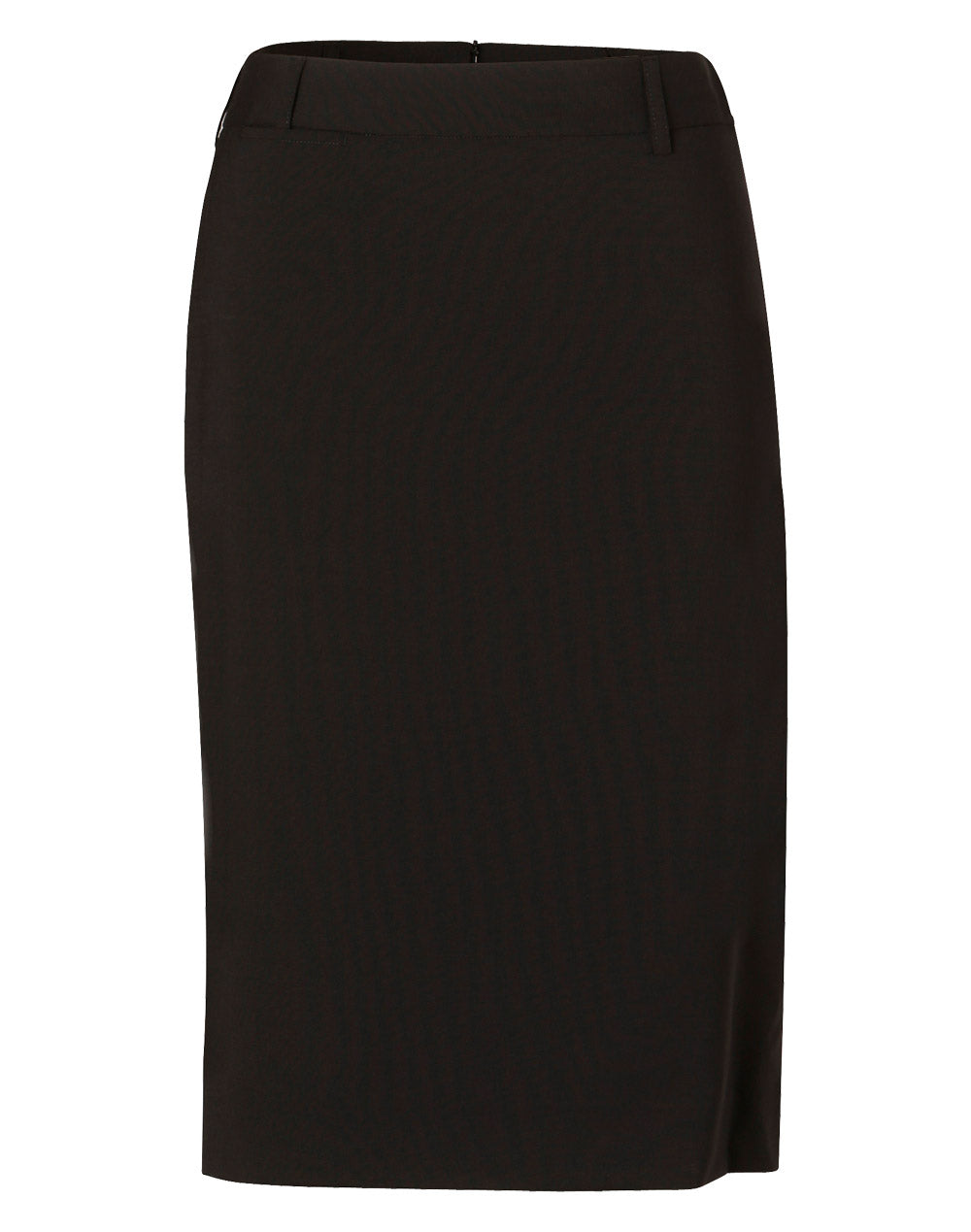 Winning Spirit-Women's Wool Stretch Mid Length Lined Pencil Skirt-M9470