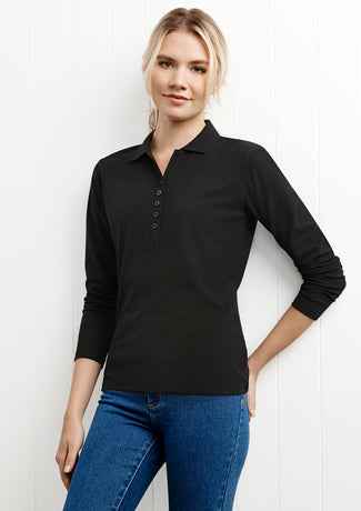 Biz Collection Crew Ladies L/S Polo P400LL - Star Uniforms Australia