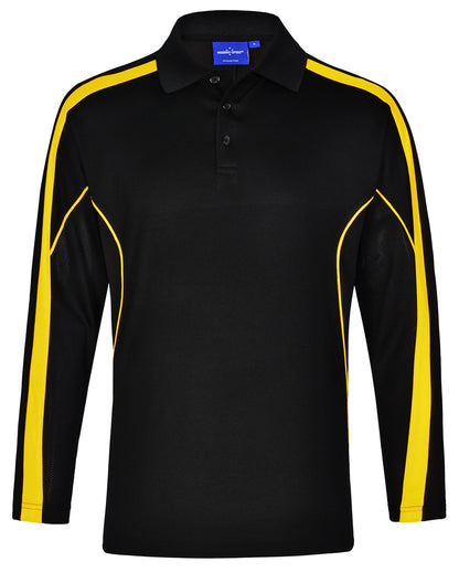 Winning Spiri-Men's TrueDry Fashion Long Sleeve Polo-PS69