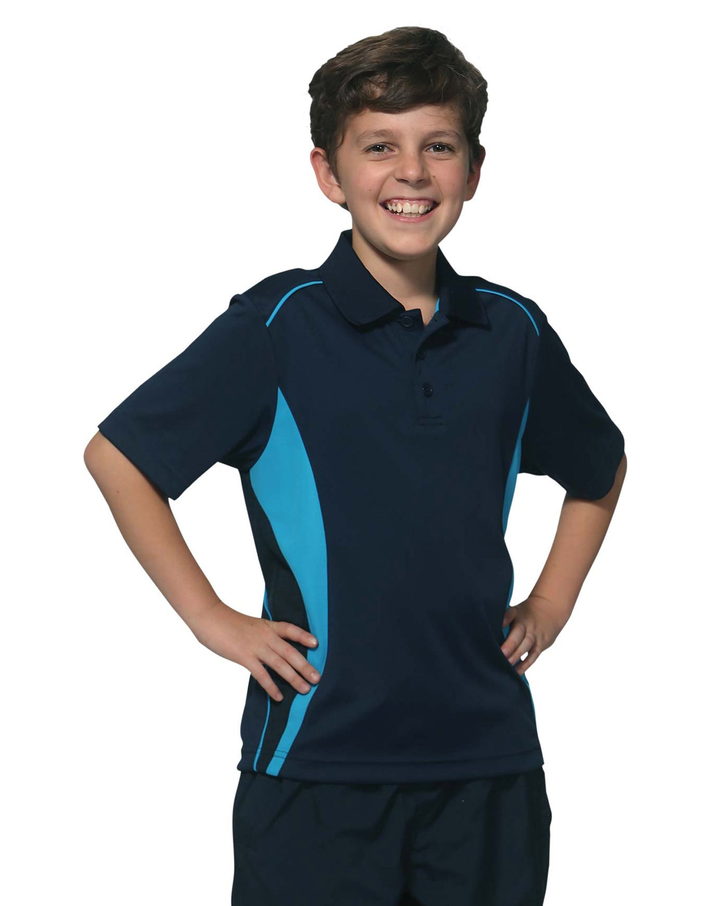 Winning Spirit- Kids' Cooldry Short Sleeve Contrast Polo (PS79K)