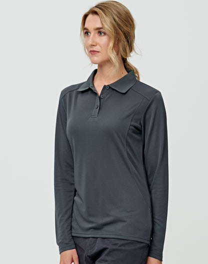 Winning Spirit-Lucky Bamboo Long Sleeve Polo Ladies-PS90