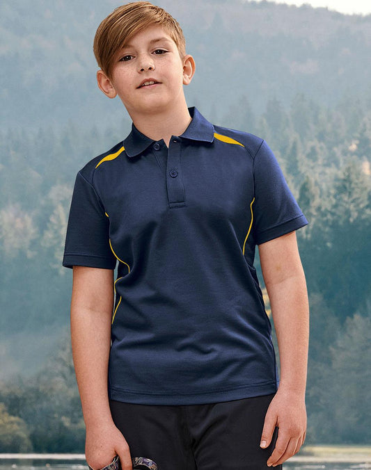 Winning Spirit - Kids Sustainable Poly/Cotton Contrast S/S Polo - PS93K