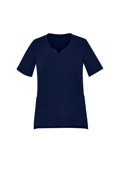 Biz Care Womens Tailored Fit Round Neck Scrub Top CST942LS
