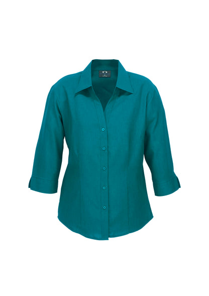 Biz Care Ladies Plain Oasis 3/4 Sleeve Shirt Lb3600 - Star Uniforms Australia