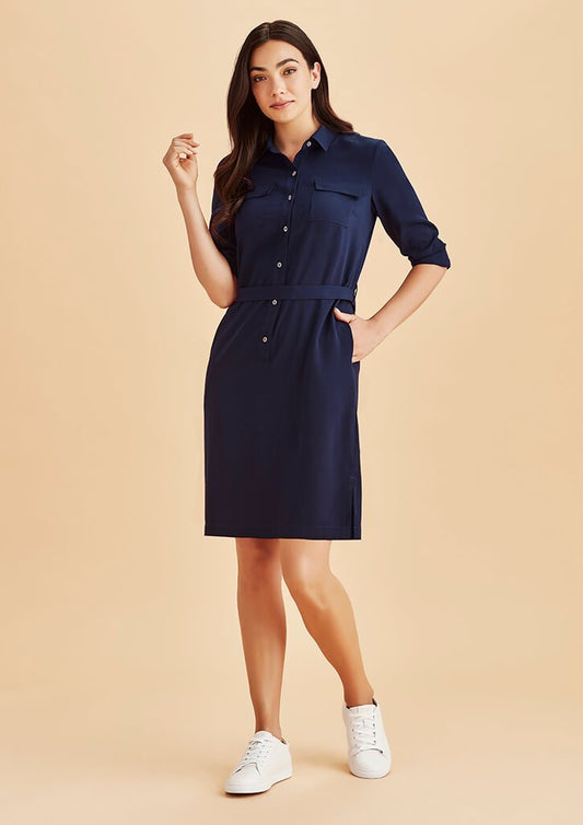 Biz Corporate-Womens Chloe Georgette Shirt Dress-RD069L