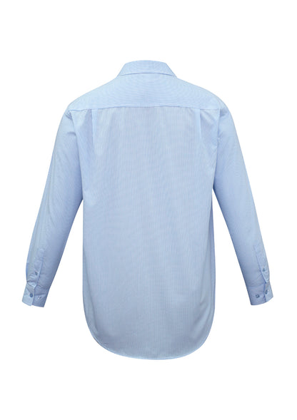 Biz Collection Mens Micro Check Long Sleeve Shirt   Sh816 - Star Uniforms Australia
