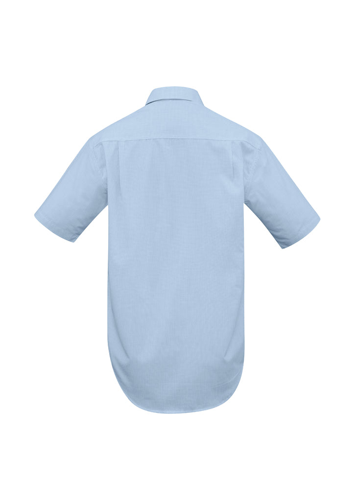Biz Collection Mens Micro Check Short Sleeve Shirt   Sh817 - Star Uniforms Australia