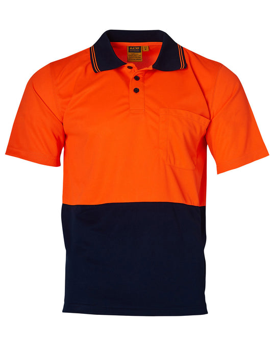 Winning Spirit-Hi Visibility Short Sleeve Truedry Micro-Mesh Safety Polo-SW01TD