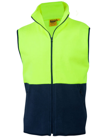 Winning Spirit-Hi-Vis 2 Tone Zip Front Safety Vest -SW08