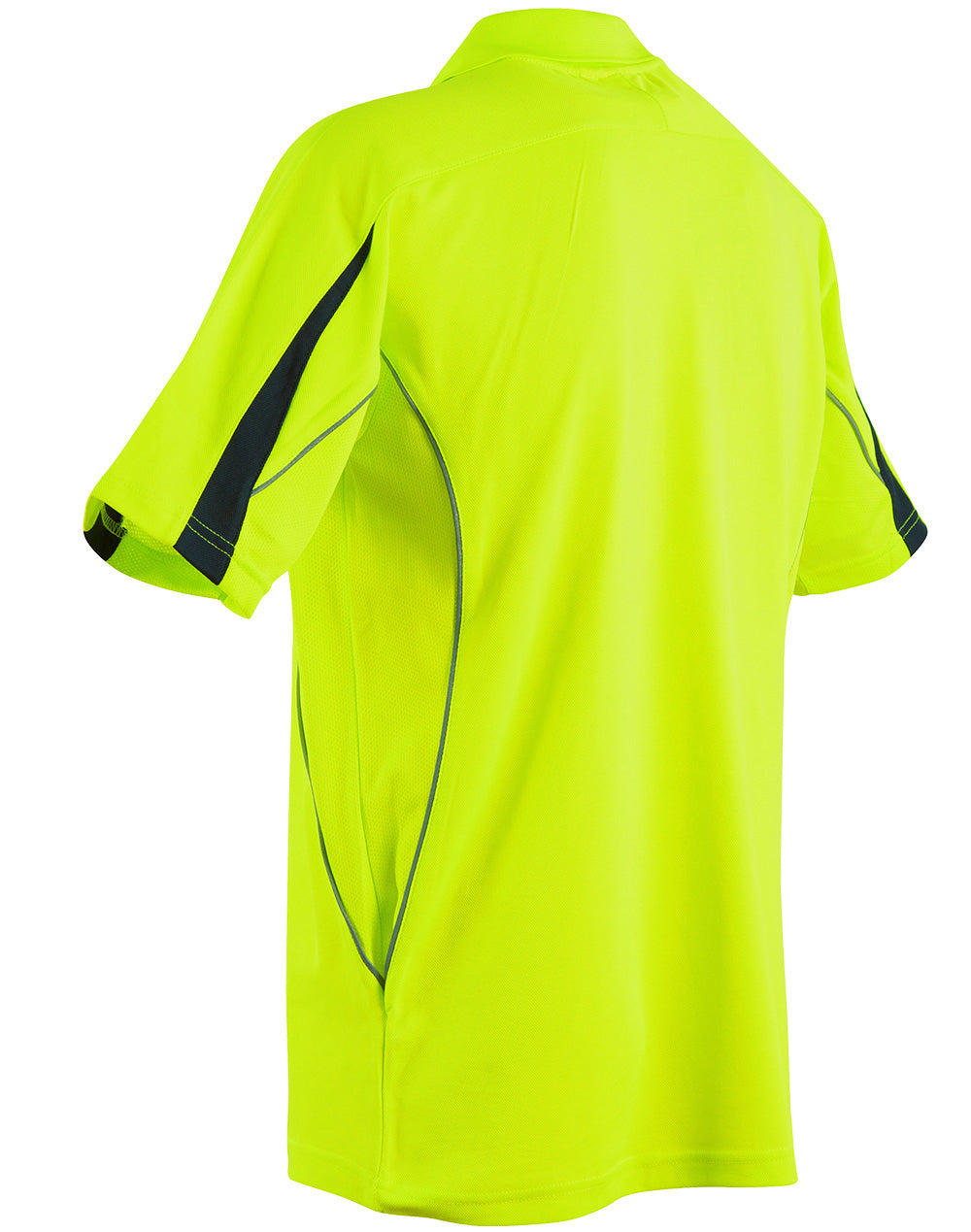 Winning Spirit-Men's Hi-Vis Legend Short Polo with Reflective Piping-SW25A