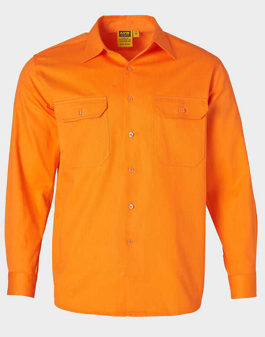 Winning Spirit-Men's Hi-vis L/s Drill Shirt-SW51