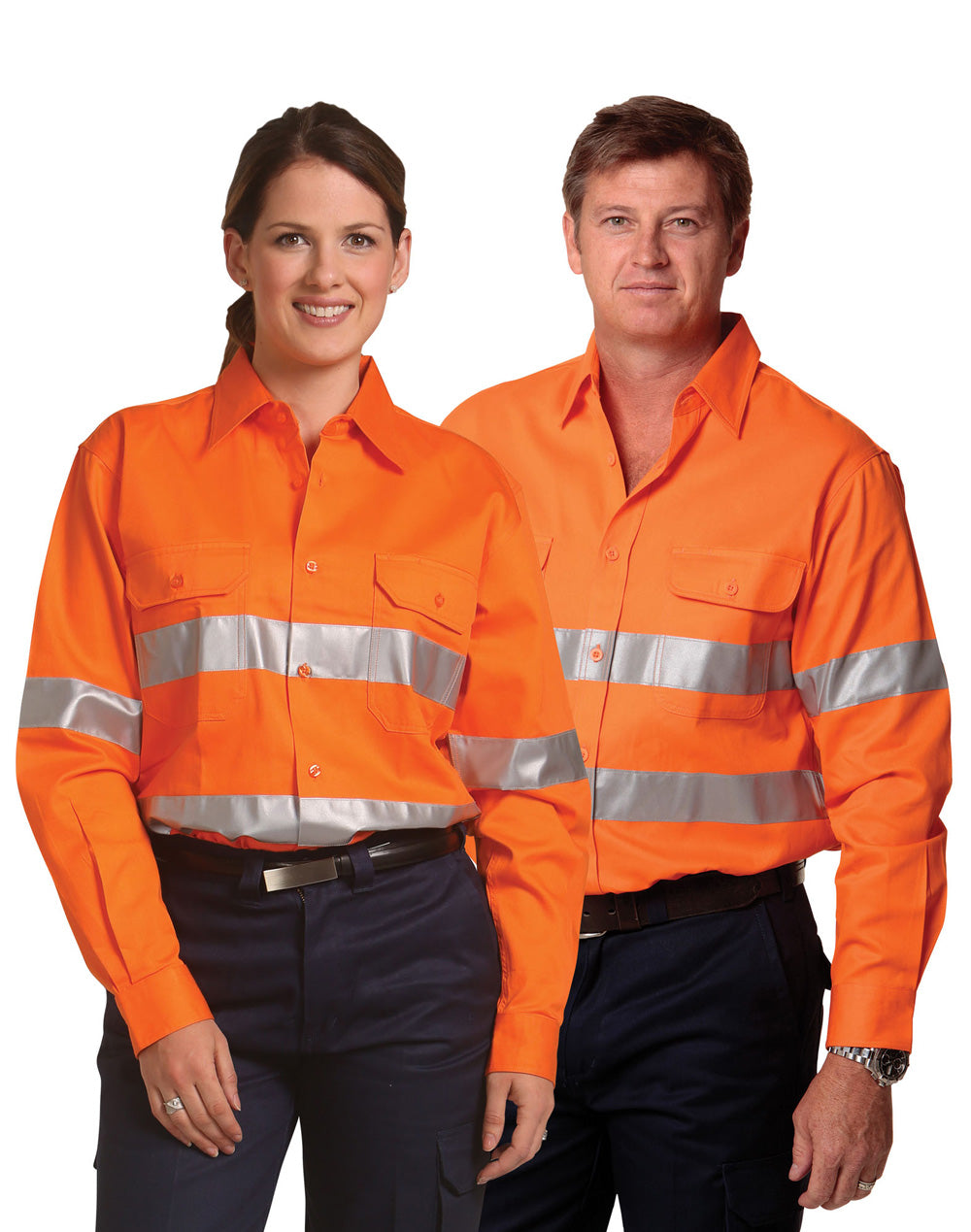 Winning Spirit High Visibility Regular Weight Long Sleeve Drill Shirt-SW52