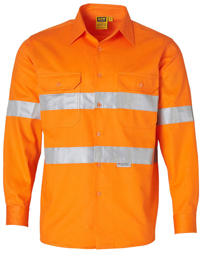 Winning Spirit High Visibility Regular Weight Long Sleeve Drill Shirt-SW52