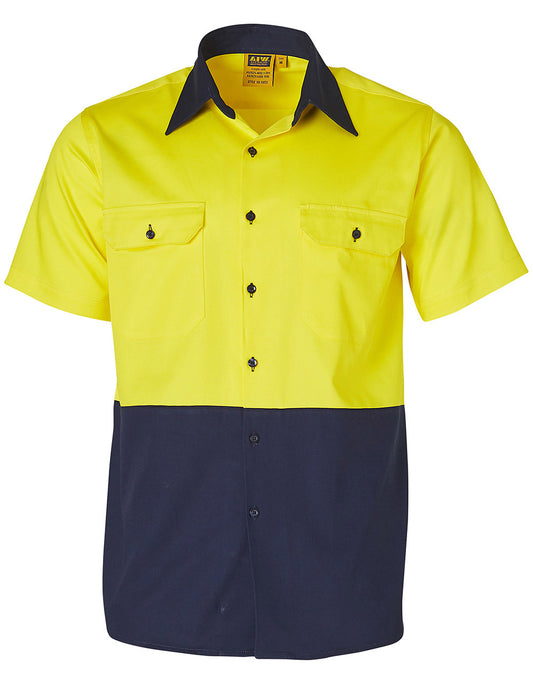 Winning Spirit-High Visibility Short Sleeve Work Shirts-SW53