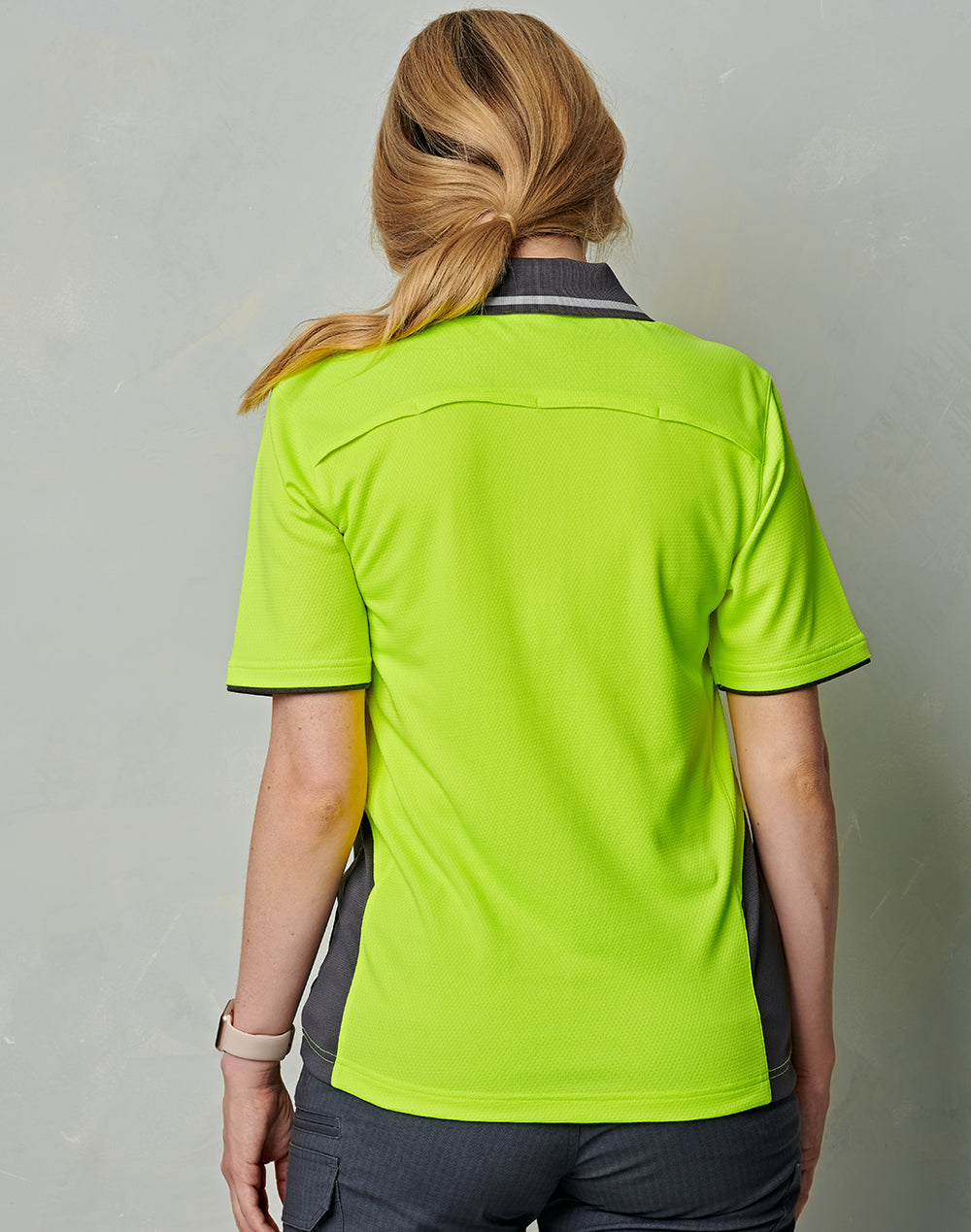 Winning Spirit-Unisex Hi-Vis Bamboo Charcoal Vented SS Polo-SW79