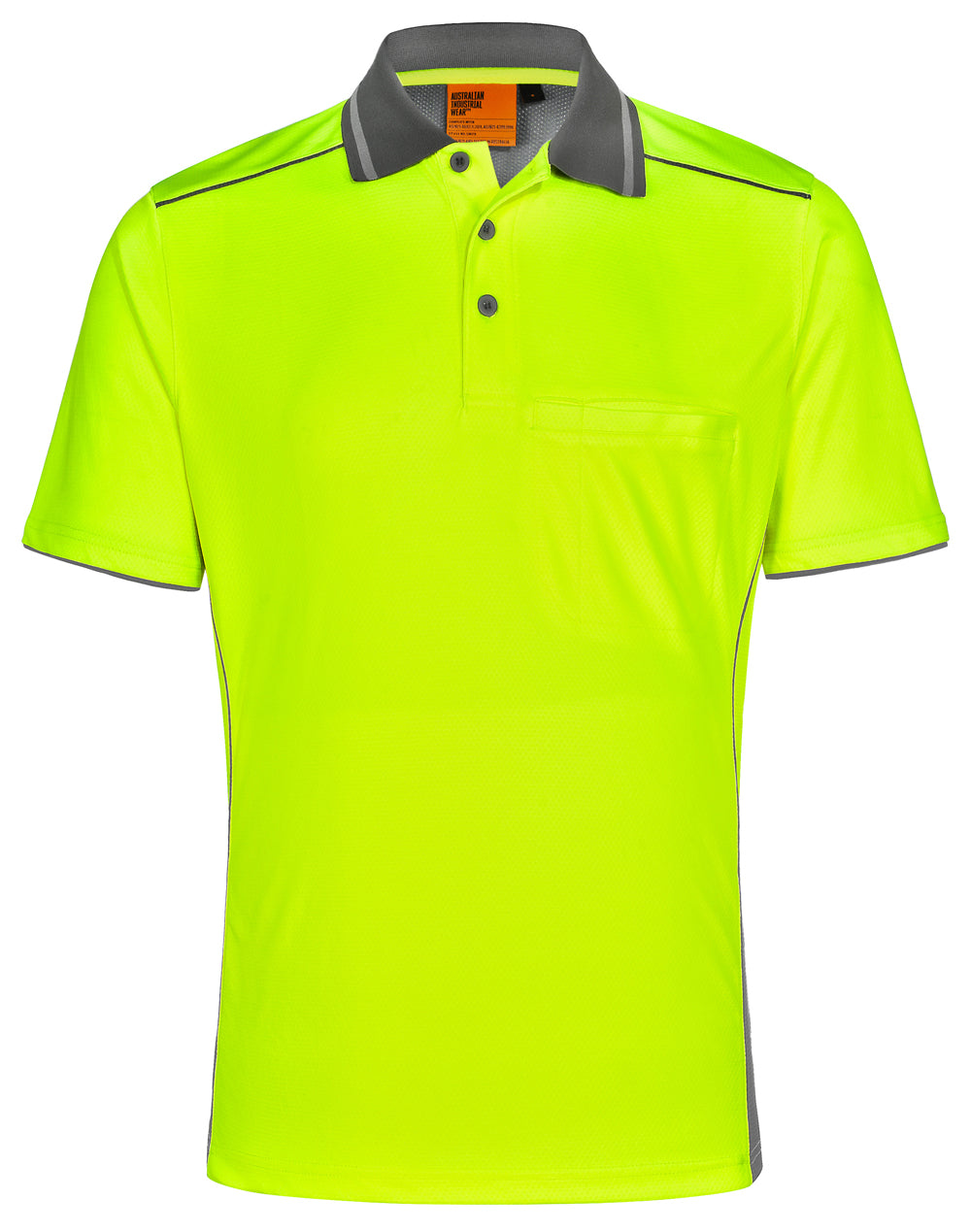 Winning Spirit-Unisex Hi-Vis Bamboo Charcoal Vented SS Polo-SW79
