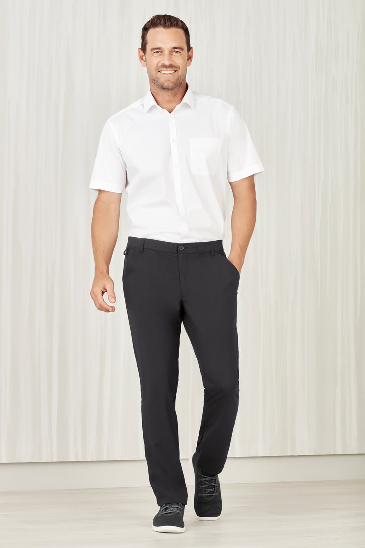 Biz care Mens Comfort Waist Flat Front Pant   CL958ML - Star Uniforms Australia