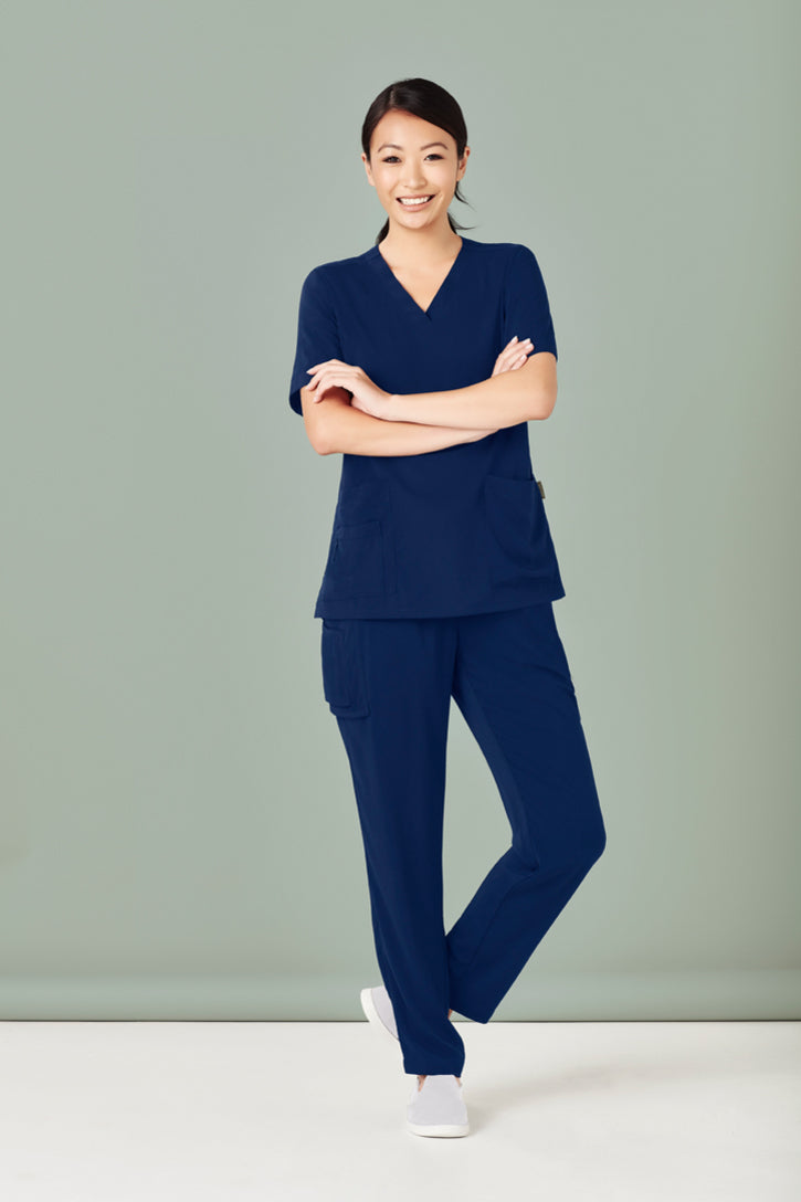 Biz Care Womens Easy Fit V-Neck Scrub Top  CST941LS - Star Uniforms Australia