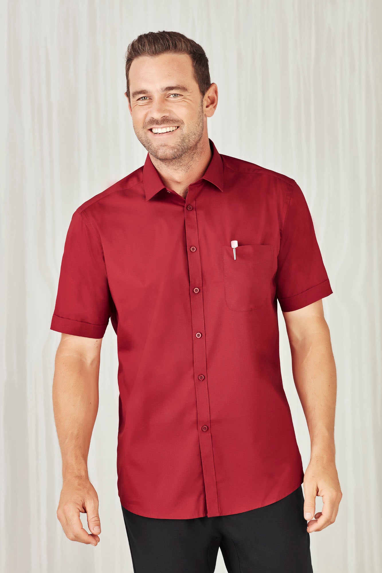 Biz care Mens Monaco Short Sleeve Shirt  S770MS - Star Uniforms Australia
