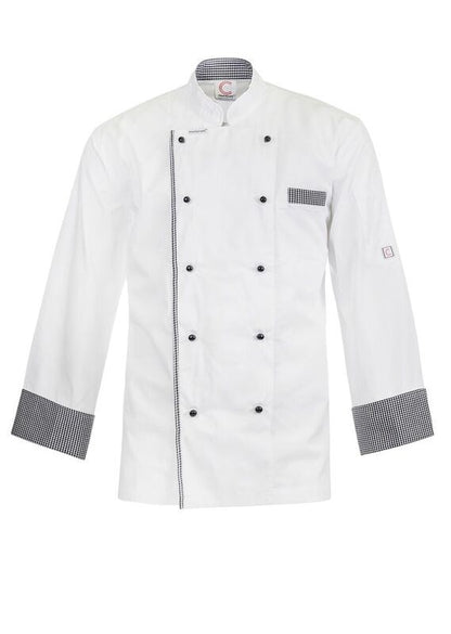 NCC Apparel-Exec Chef Jacket Vent BK L/S-CJ044