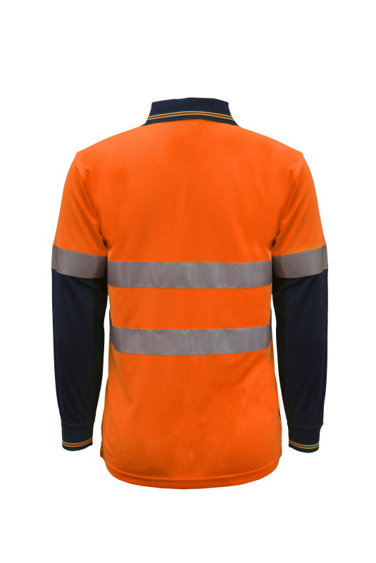 WORKCRAFT WSP409 Hi Vis Two Tone LS Polo & Tape - Star Uniforms Australia