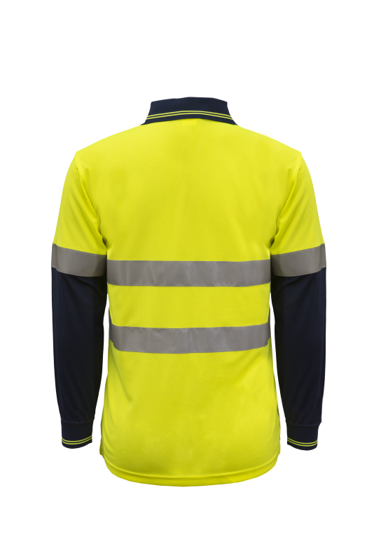 WORKCRAFT WSP409 Hi Vis Two Tone LS Polo & Tape - Star Uniforms Australia