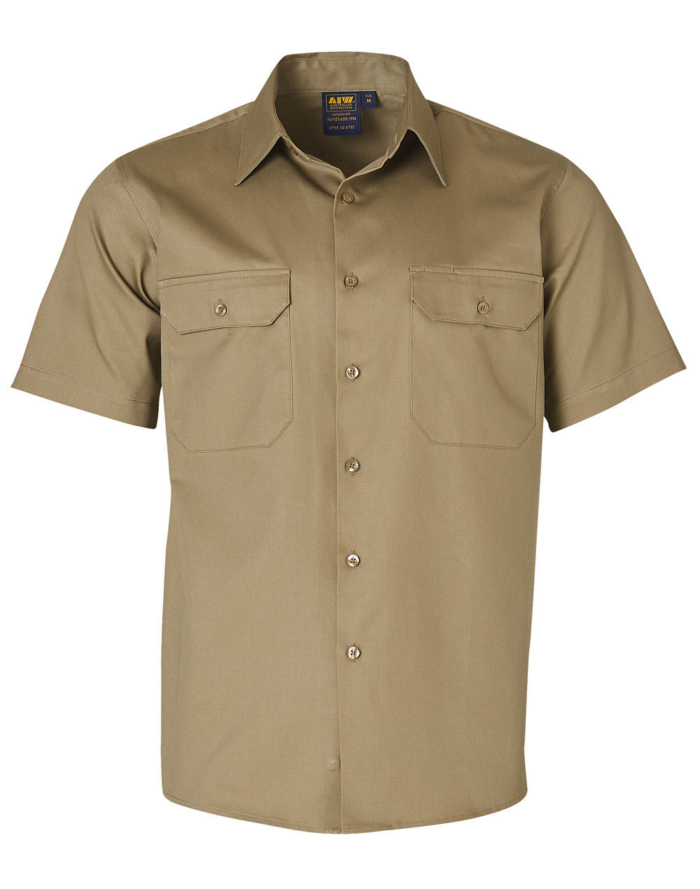 Winning Spirit-Cotton Drill Short Sleeve Work Shirt -WT03