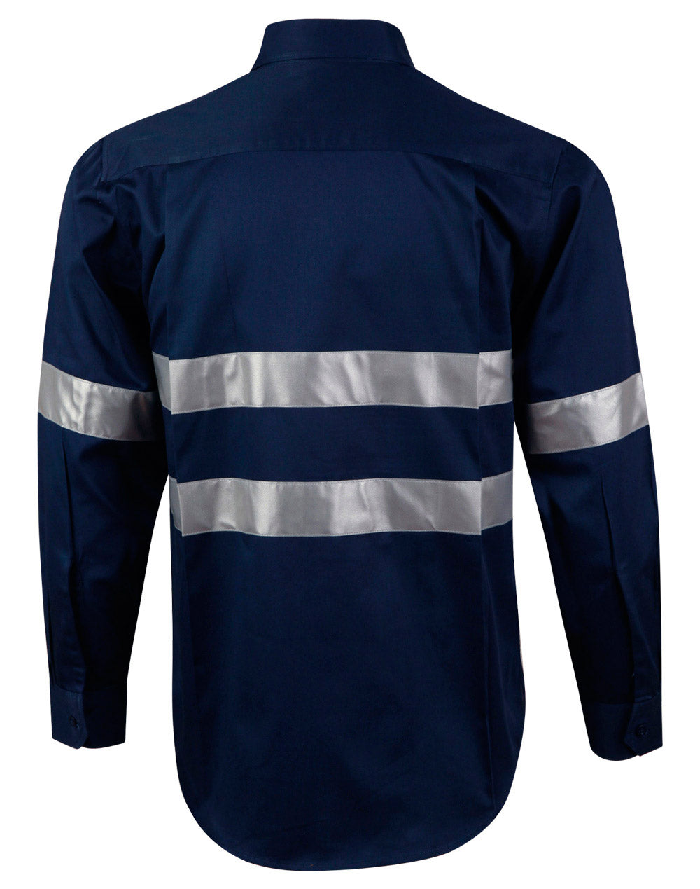 Winning Spirit-Hi Vis Cotton Drill Long Sleeve Work Shirt-WT04HV