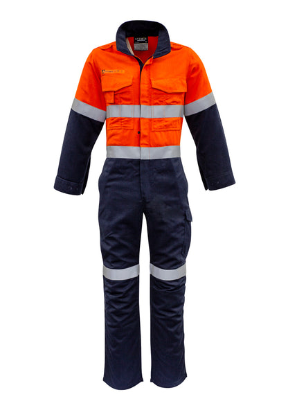 Syzmik Mens Orange Flame Hrc 2 Hoop Taped Spliced Overall   Zc525 - Star Uniforms Australia