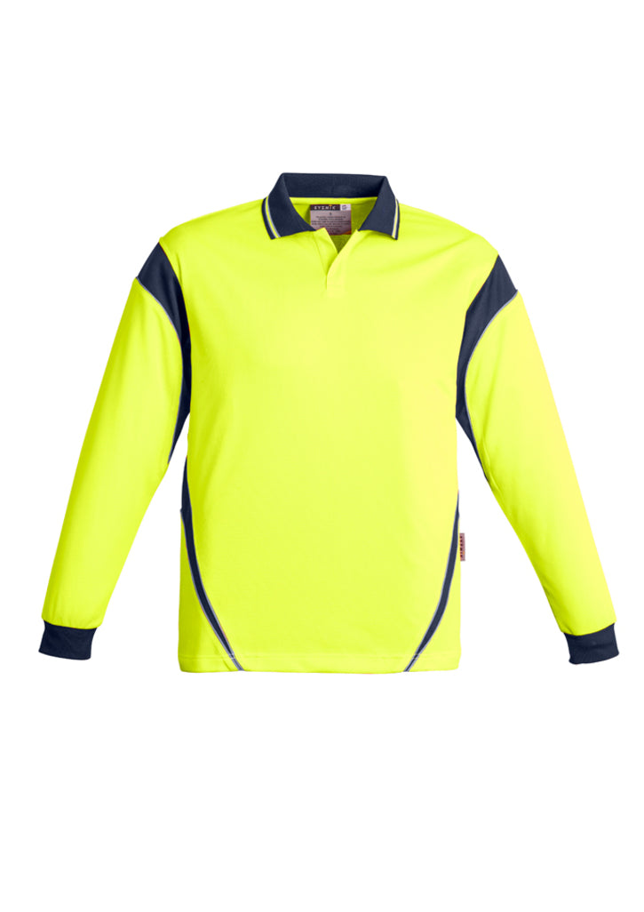 Syzmik Mens Hi Vis Aztec Polo - Long Sleeve   Zh249 - Star Uniforms Australia