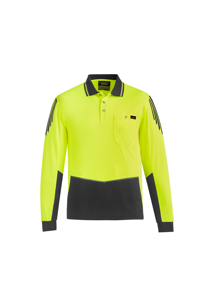 Syzmik Mens Hi Vis Flux L/S Polo   Zh310 - Star Uniforms Australia