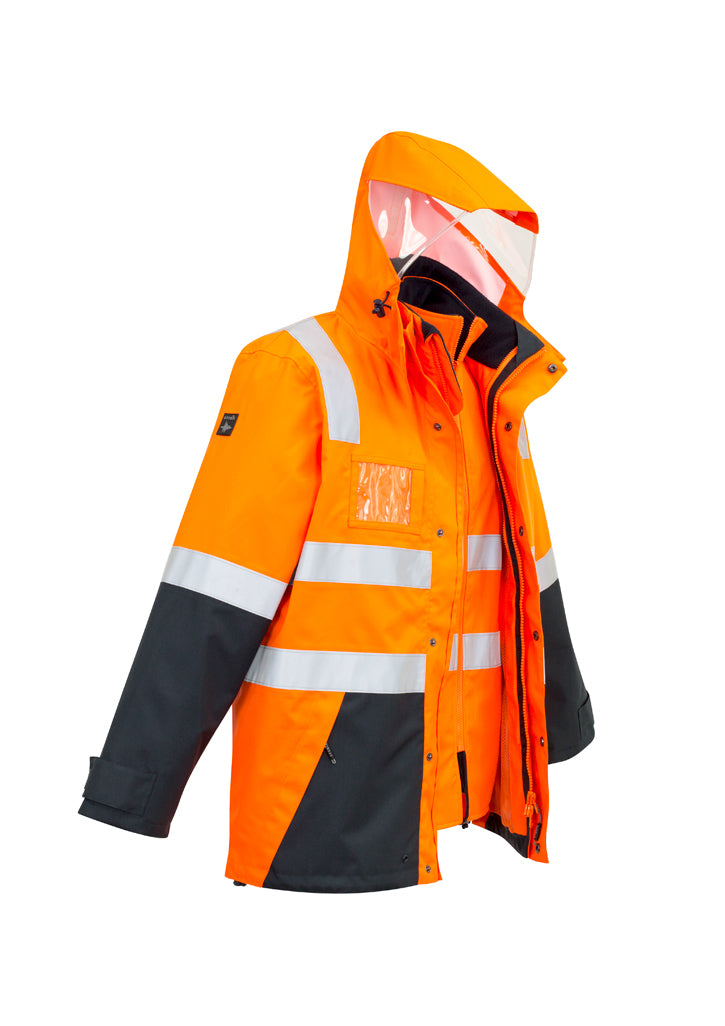 Syzmik MENS HI VIS 4 IN 1 WATERPROOF JACKET   ZJ532 - Star Uniforms Australia