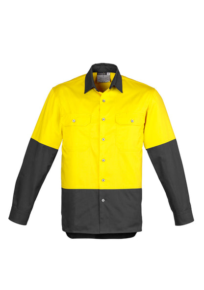 Syzmik Mens Hi Vis Spliced Industrial Shirt Zw122 - Star Uniforms Australia