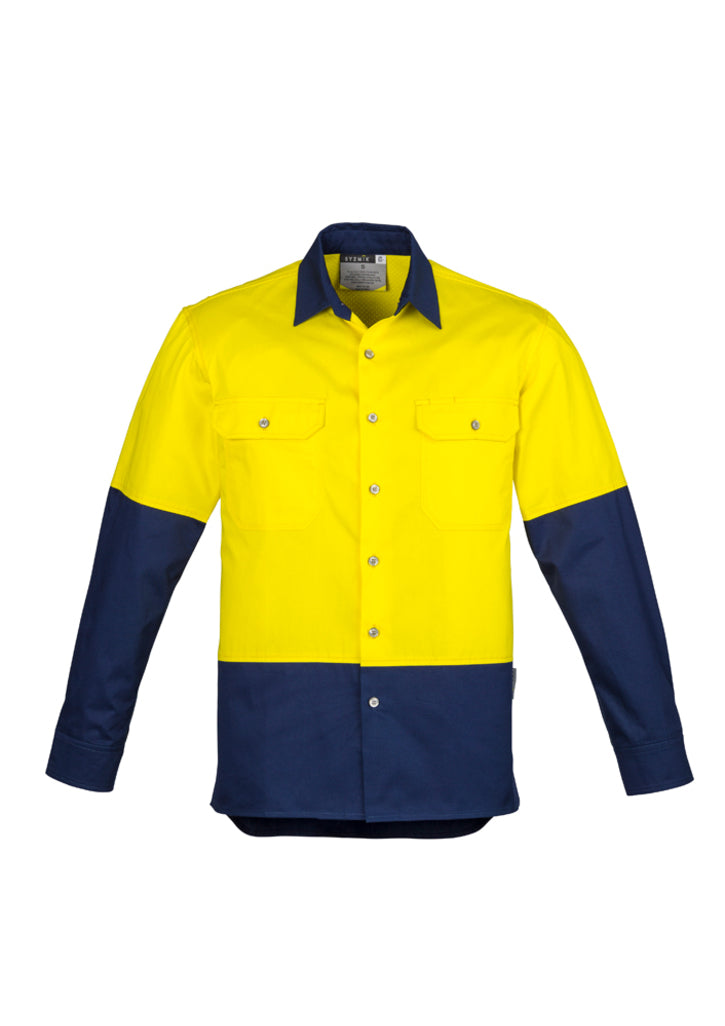 Syzmik Mens Hi Vis Spliced Industrial Shirt Zw122 - Star Uniforms Australia