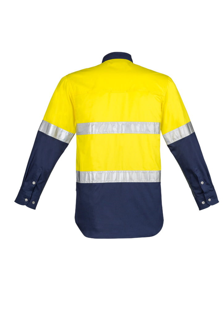 Syzmik Mens Hi Vis Spliced Industrial Shirt - Hoop Taped Zw123 - Star Uniforms Australia