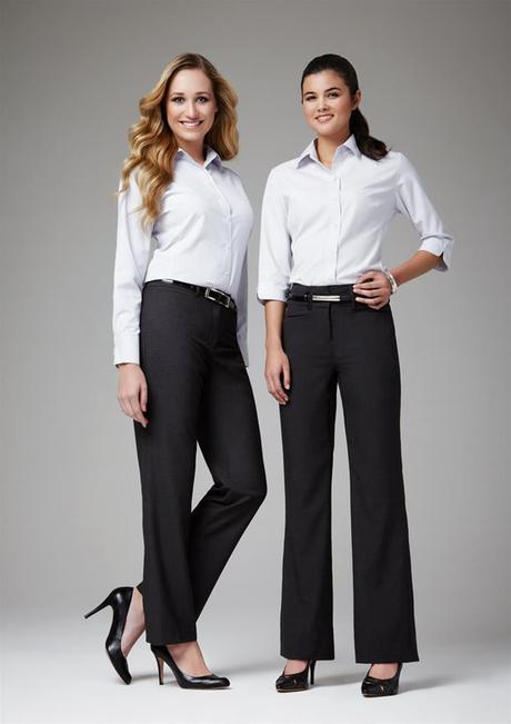 Biz Collection Ladies Classic Flat Front Pant (Bs29320) - www.staruniforms.com.au