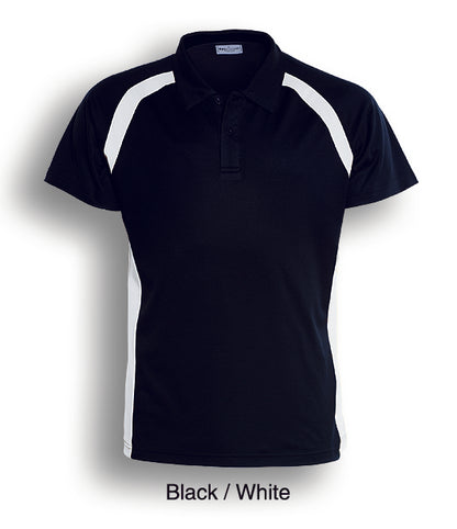 Bocini-Team Essentials-Mens Short Sleeve Contrast Panel Polo-CP0919-1st