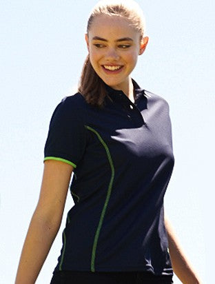 Bocini-Stitch Feature Essentials-Ladies Short Sleeve Polo-CP0920-1st