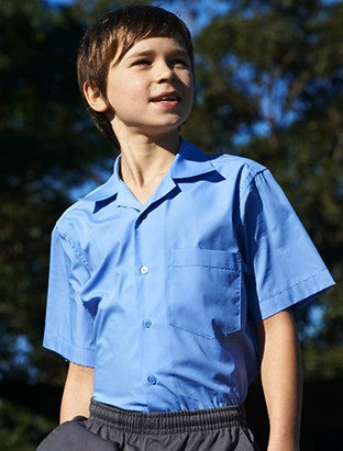 Bocini-Boys Short Sleeve School Shirt-CS1307