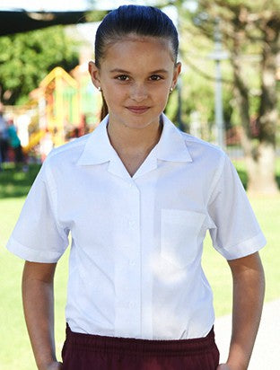 Bocini-Girls Short Sleeve School Shirt-CS1308