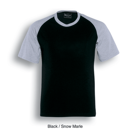 Bocini-Unisex Adults Raglan Sleeve Tee Shirt-CT0332