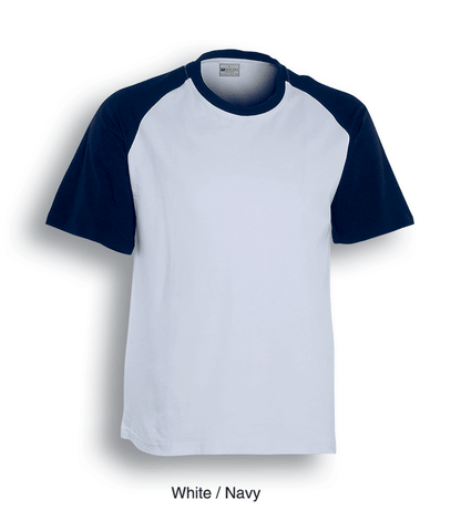 Bocini-Unisex Adults Raglan Sleeve Tee Shirt-CT0332