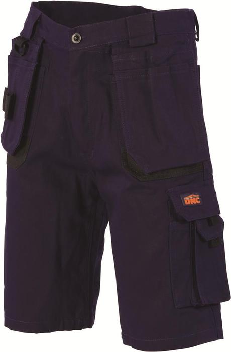 Dnc Duratex Cotton Duck Weave Tradies Cargo Shorts - With Twin Holster Tool Pocket (3336) - Star Uniforms Australia