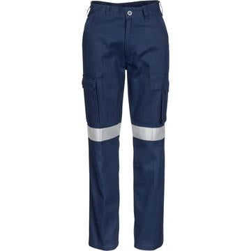 Dnc Ladies Cotton Drill Cargo Pants With 3M Reflective Tape (3323) - Star Uniforms Australia