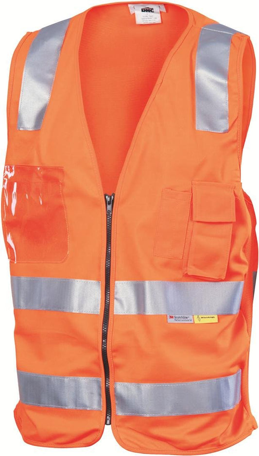 Dnc Day & Night Side Panel Safety Vest (3807) - Star Uniforms Australia