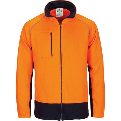 Dnc Hivis 2 Tone Full Zip Fleecy Sweat Shirt With Two Side Zipped Pockets (3725) - Star Uniforms Australia