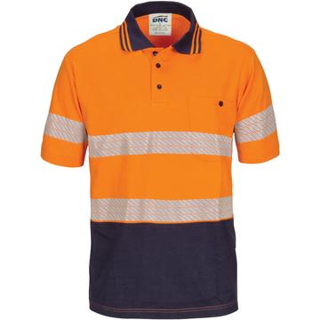 Dnc Hivis Segment Taped Cotton Jersey Polo - Short Sleeve (3515) - www.staruniforms.com.au