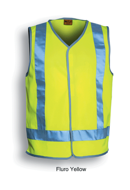 Bocini-Unisex Adults Hi-Vis Vest With Reflective Tape-SJ0322