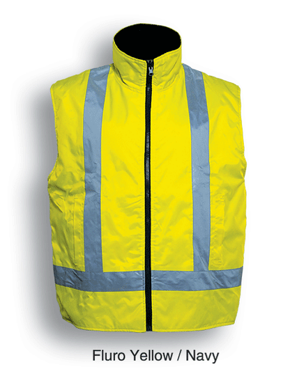 Bocini-Unisex Adults Hi-Vis Reversible Vest With Reflective tape-SJ0428