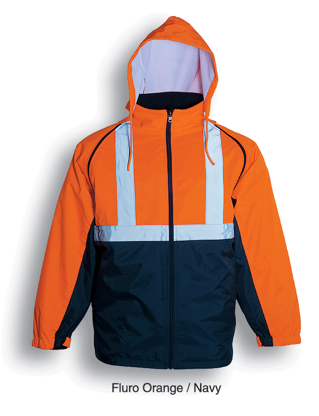 Bocini-Unisex Adults Hi-Vis 3 In 1 Jacket With Reflective tape-SJ0642
